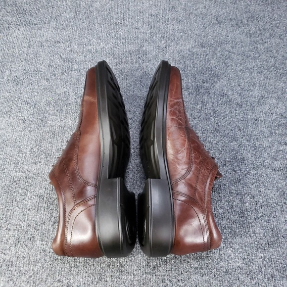 Ecco Helsinki 2 Shoes Mens Sz 9 Brown Leather Oxford Dress Bike Toe Derby *READ* - Picture 6 of 16